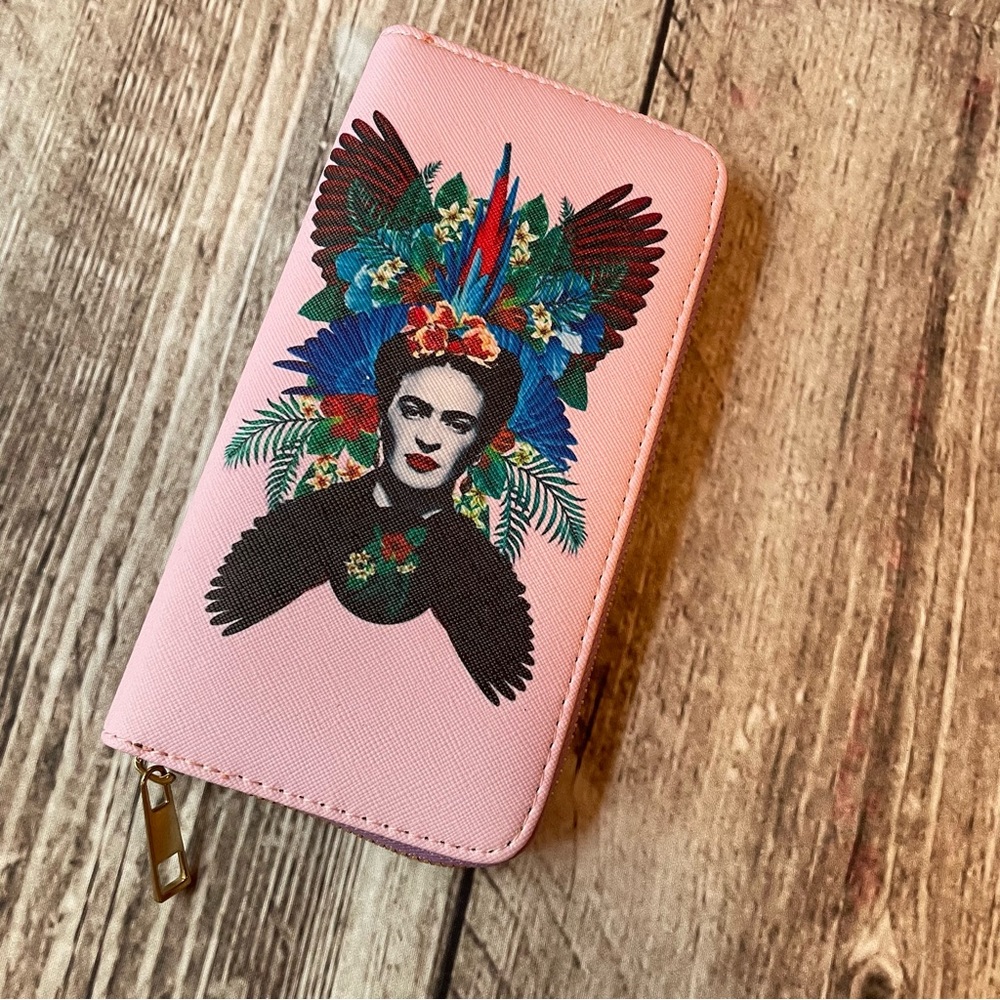 Pink Frida Kahlo Wallet